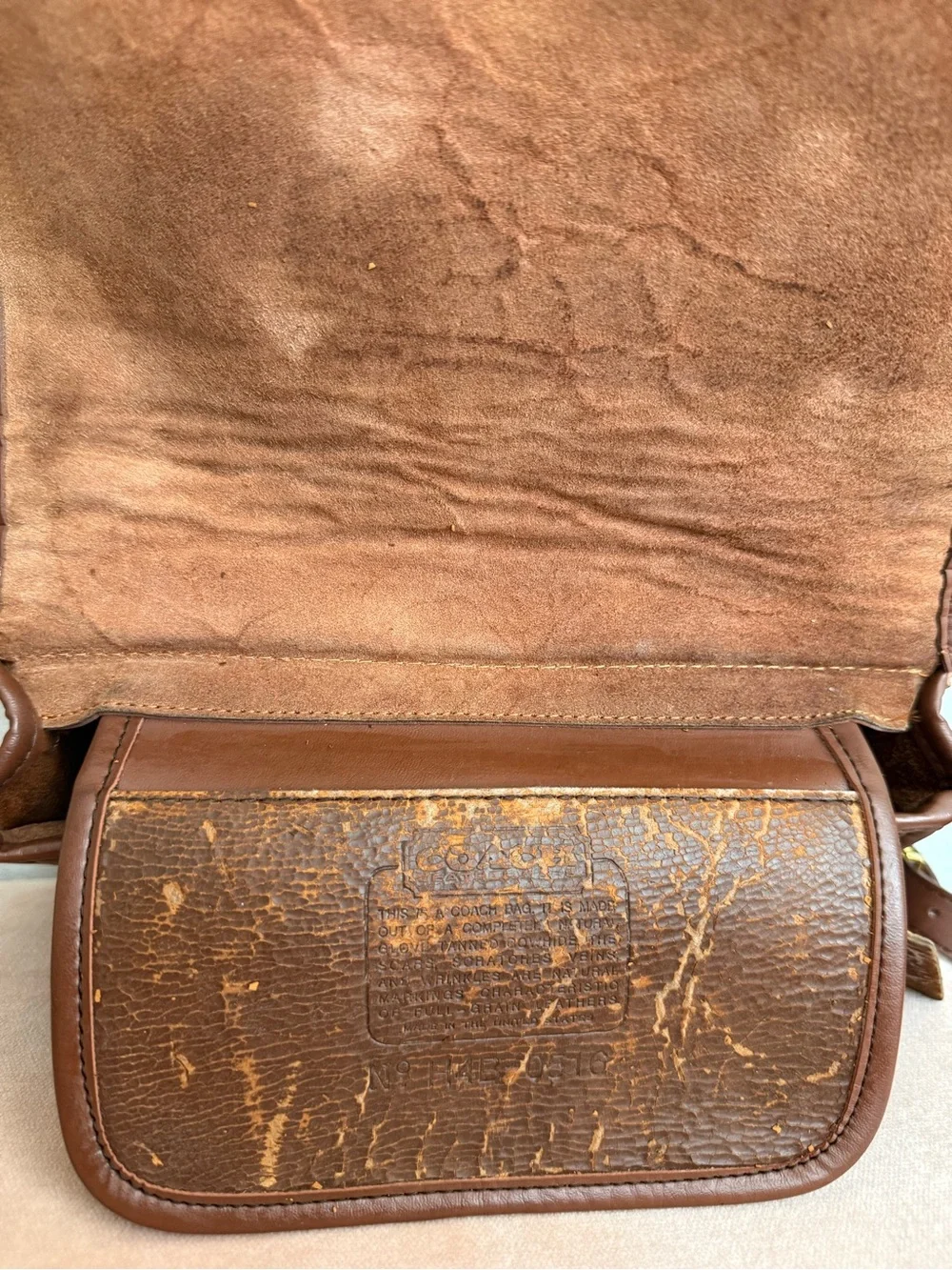 Vintage Coach Penny Pocket Purse Bag Brown Glove Tanned Leather USA - Picture 14 of 16
